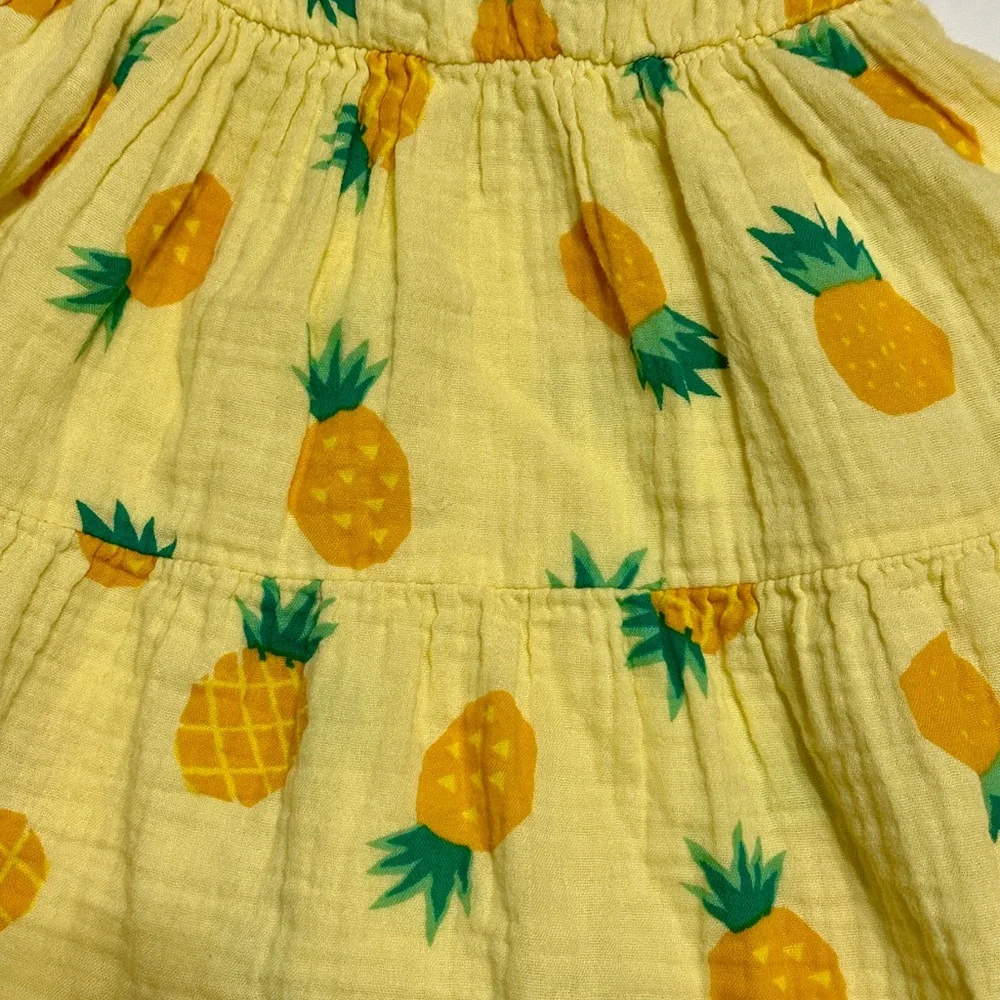 Cat & Jack Yellow Pineapple Spaghetti Strap Sundress in Girls Size 4T - Picture 6 of 8